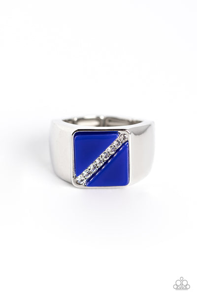 Diagonally Dominant - Blue Paparazzi Accessories