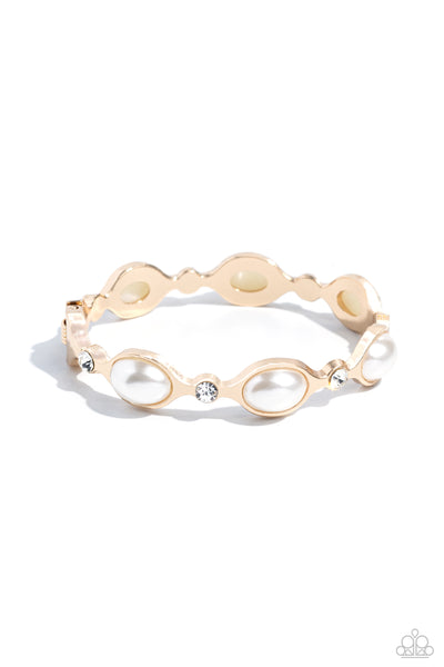 Are You Gonna Be My PEARL? - Gold Paparazzi Accessories
