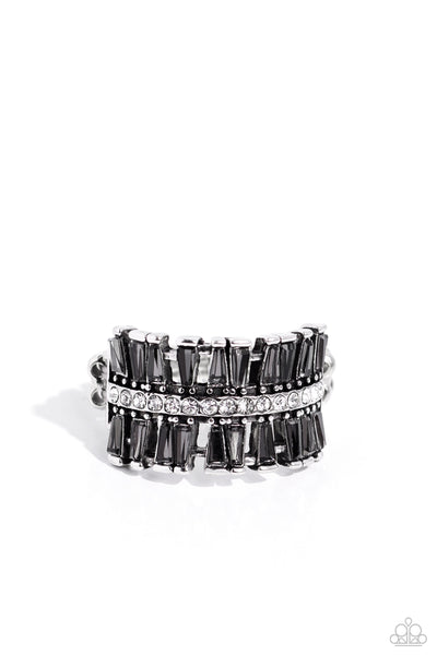 Staggering Stacks - Silver Paparazzi Accessories