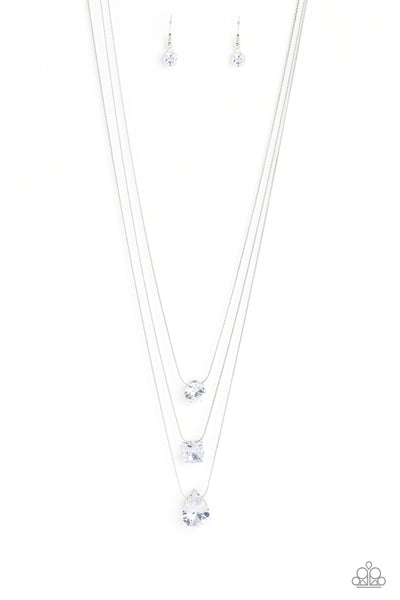 Lustrous Layers - White Paparazzi Accessories