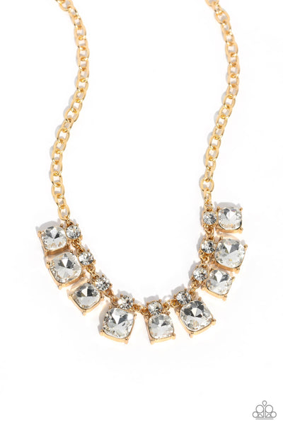 Fitted Fantasy - Gold Paparazzi Accessories