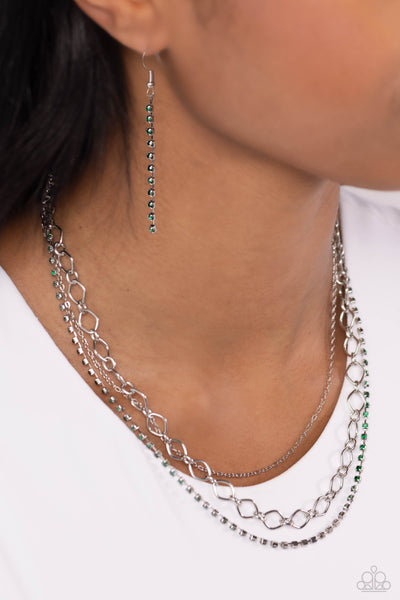 Tasteful Tiers - Green Paparazzi Accessories