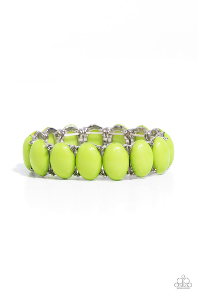 Starting OVAL - Green Paparazzi Accessories
