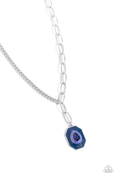 Hexagonal Hallmark - Blue Paparazzi Accessories