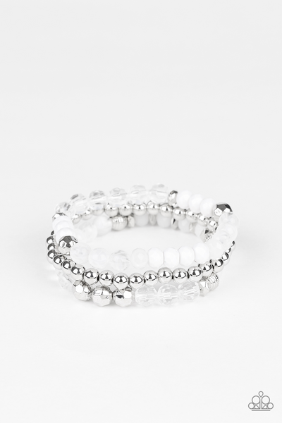 Sugary Shimmer - White Paparazzi Accessories
