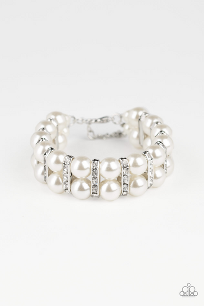 Glowing Glam - White Paparazzi Accessories