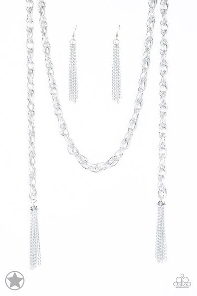 SCARFed for Attention - Silver Paparazzi Accessories