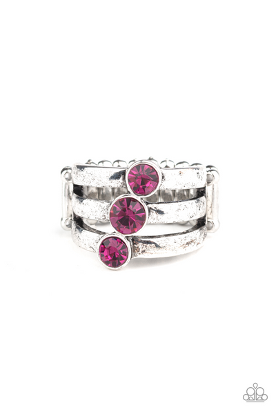 Triple The Twinkle - Pink Paparazzi Accessori